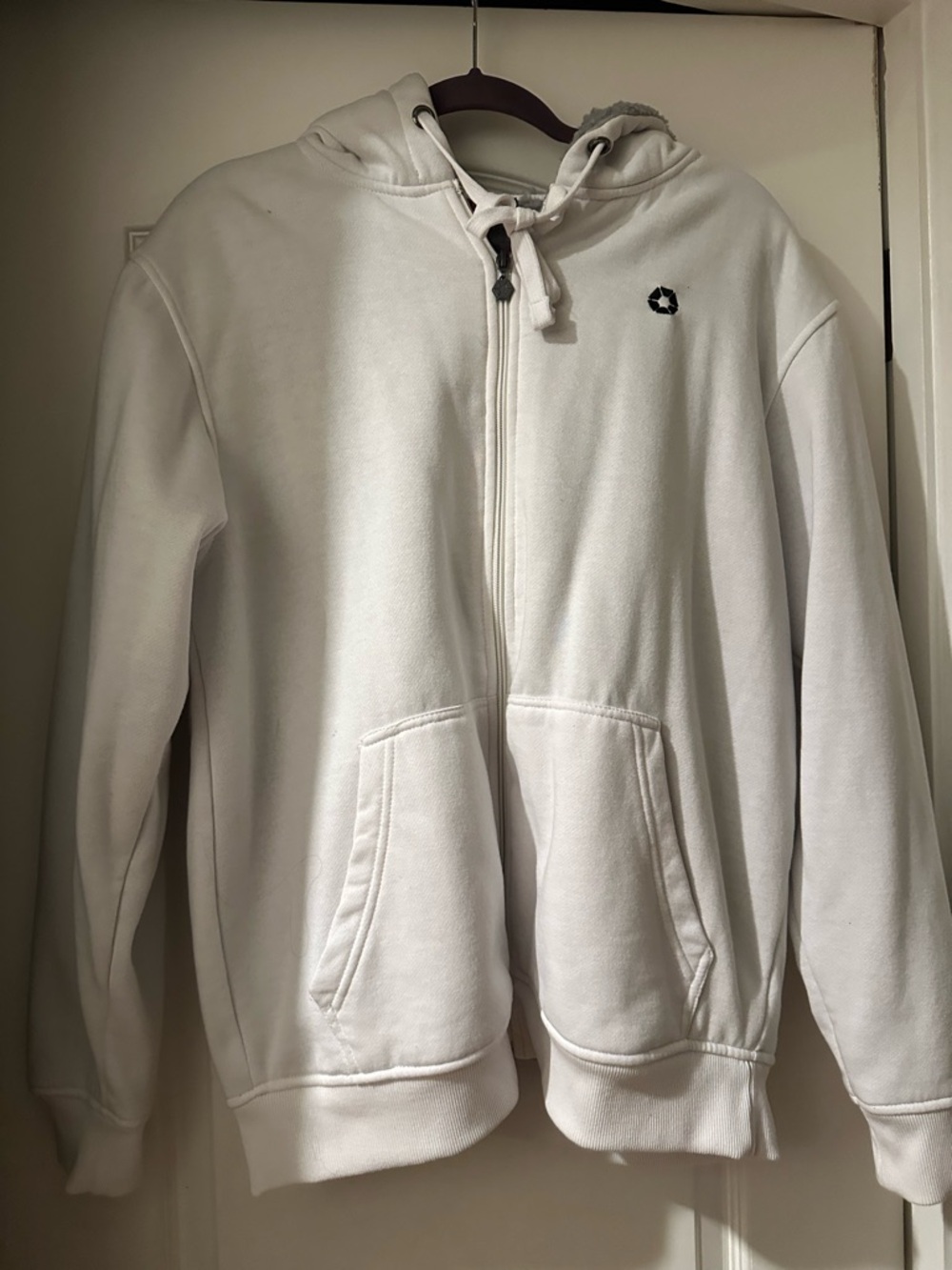 South Pole Men's White Full-Zip Hooded Sweatshirt
